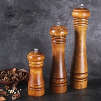 5 8 10inch salt and pepper grinder solid wood spice pepper mill with strong adjustable ceramic grinder kitchen cooking tools