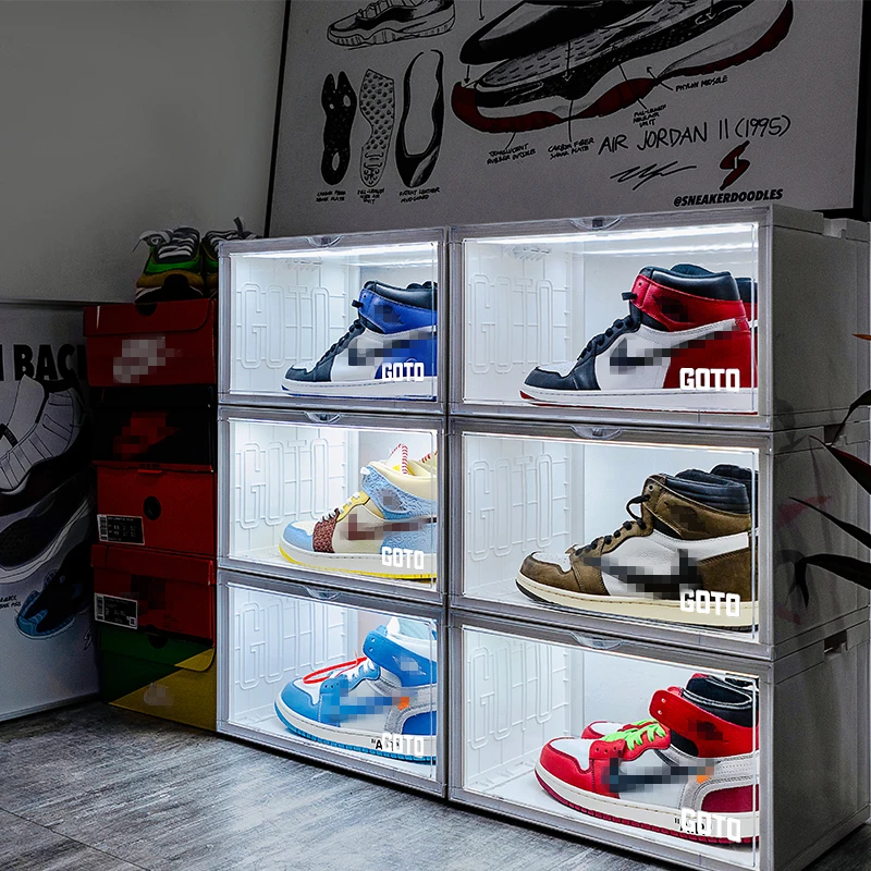 Коробка для кроссовок со светодиодной подсветкой и голосовым управлением | Дом