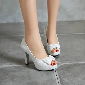 Girls' High Heels Shoes Women Fashion Pumps High Heels Party Wedding Shoes Ladies Black White Stiletto Peep Toe Sandals Woman