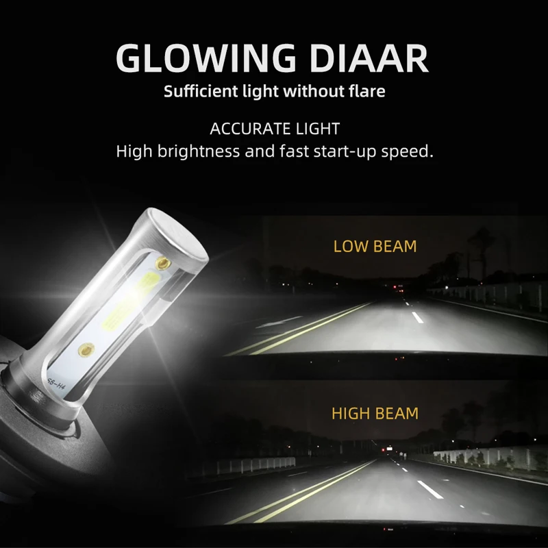 

SXCLG 36W 6000LM LED Car Headlight Bulbs H4 H1 H7 H11 9005 HB3 9006 HB4 Auto Fog Lamp Headlamp Without Fan 12V 24V Cold White