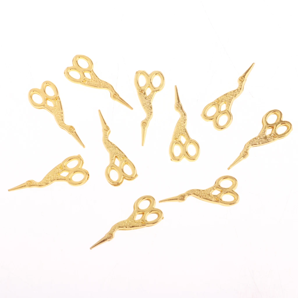 

1/12 Dollhouse Miniature Accessories Golden Metal Scissors Model Children