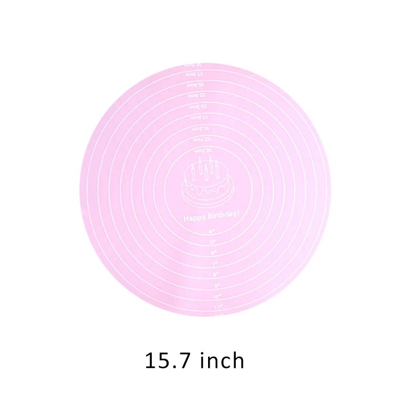 1 шт. многофункциональный коврик для торта со шкалой розовые/синие кухонные