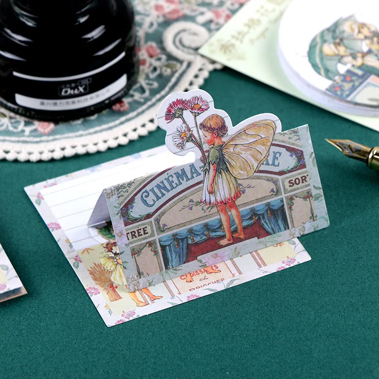 4 листа/набор креативная трехмерная карточка для сообщений в винтажном стиле Ван