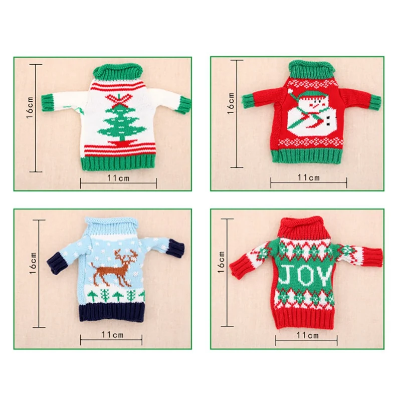 

Christmas Wine Bottle Set Sweater Wine Bottle Set Christmas Wine Bottle Ornament Christmas Decoration
