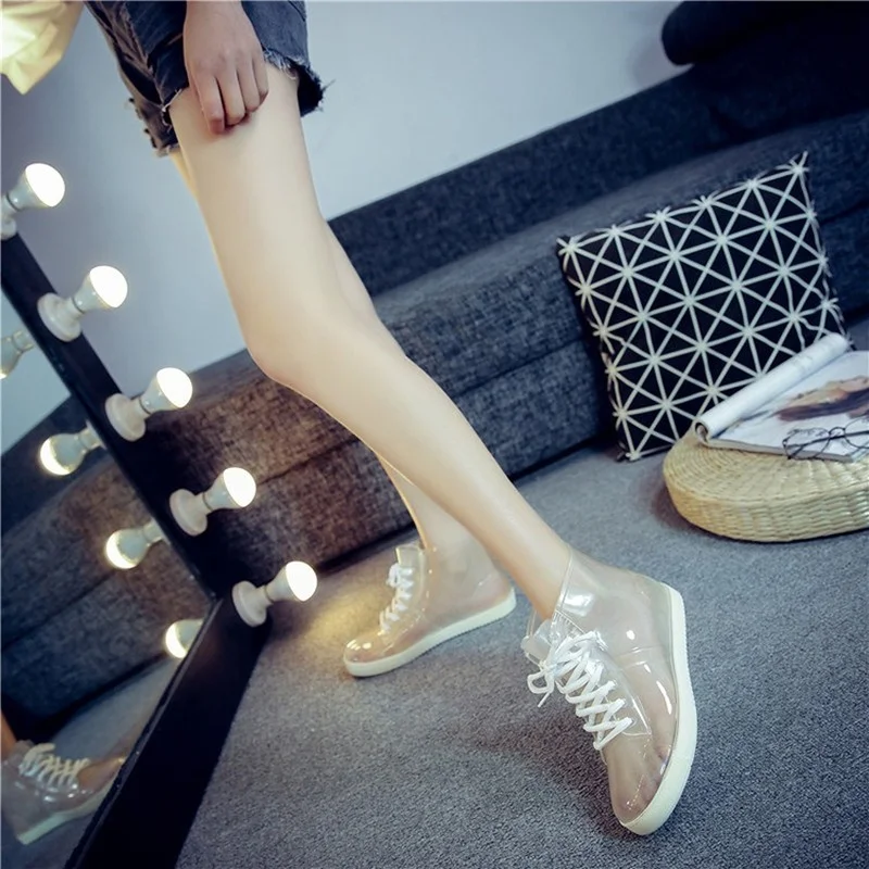 

Martin Boots for Women 2021 Summer Waterproof Tube Outdoor Work Rainboots Middle Non-slip Water Shoes Rain Boots Women Shoes