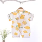 Детский летний комбинезон, удобное кимоно с коротким рукавом из чесаного хлопка, легкий дышащий комбинезон