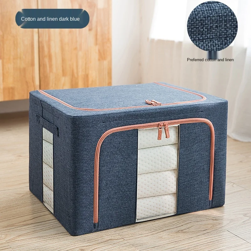 

Многофункциональный складной ящик для хранения из хлопка и льна, органайзер для хранения одежды для дома, спальни, тканевый ящик для хранен...