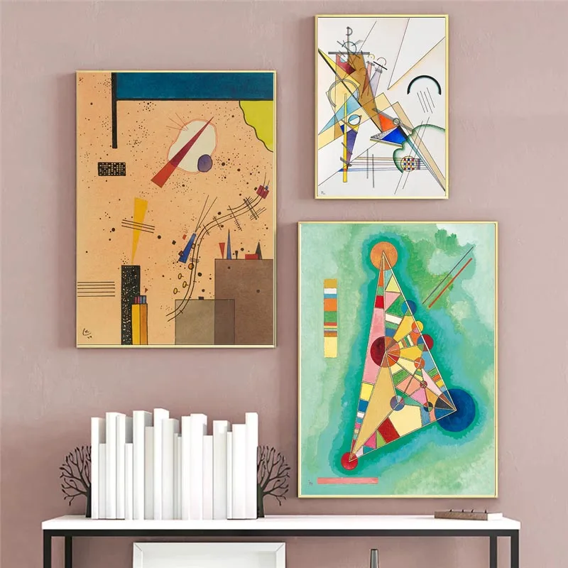 Абстрактный плакат геометрическое изображение вассилия Кандинского холст