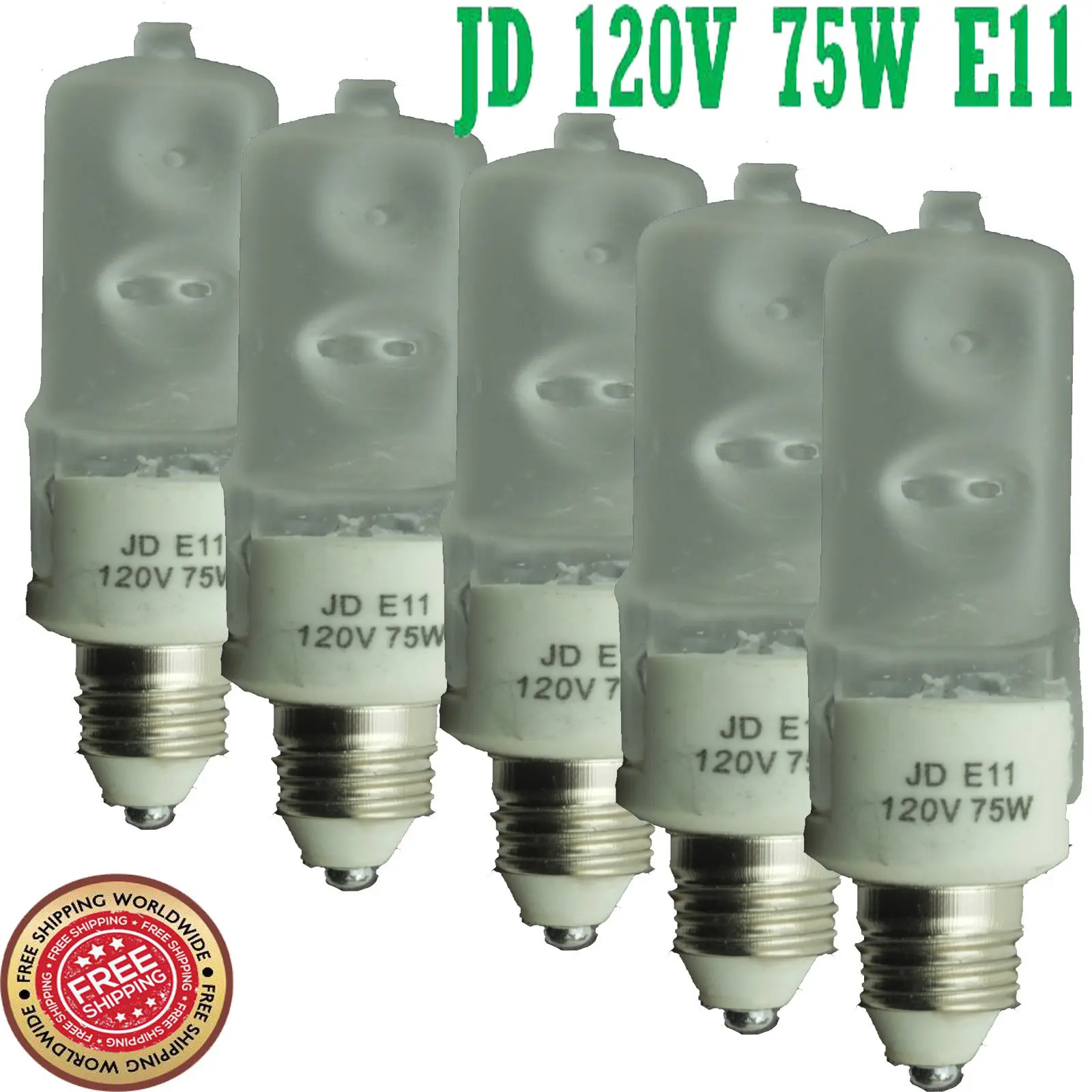 5 ×галогенный мини-канделябр E11 Base 120V JD матовая студийная и сценическая лампа 75 Вт