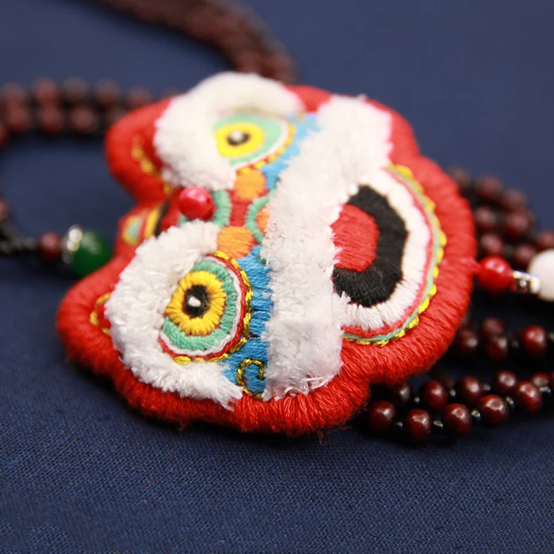 Ожерелье с драконом львом тигром китайский детский амулет Набор для вышивки