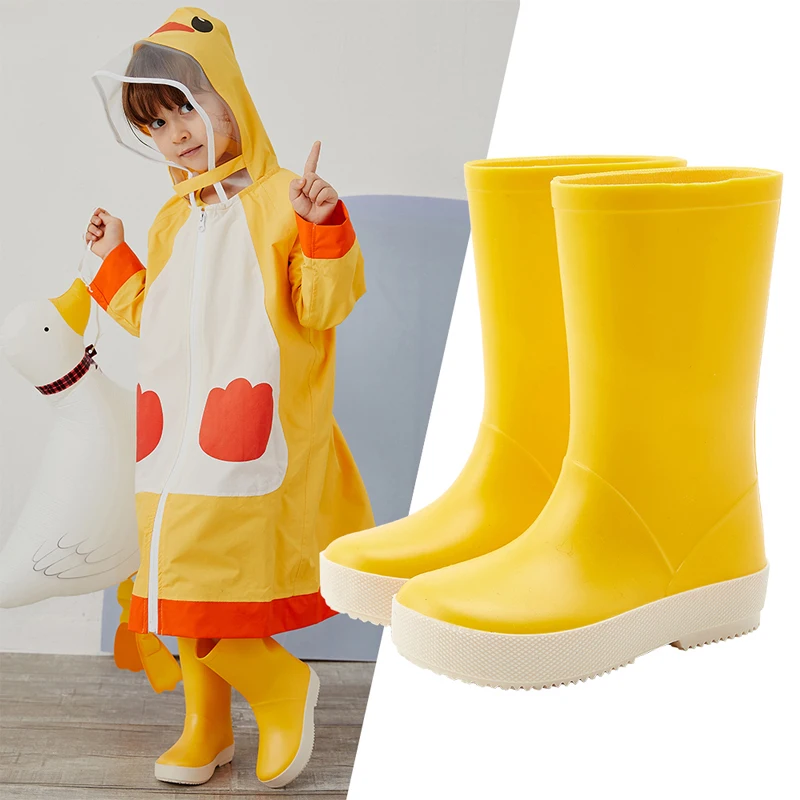 

New Arrival All Match Toddler Kids Rain Boots Girls Boys Classic School Boots Rainwear Toddler Water Boots Botas Waterproof Shoe
