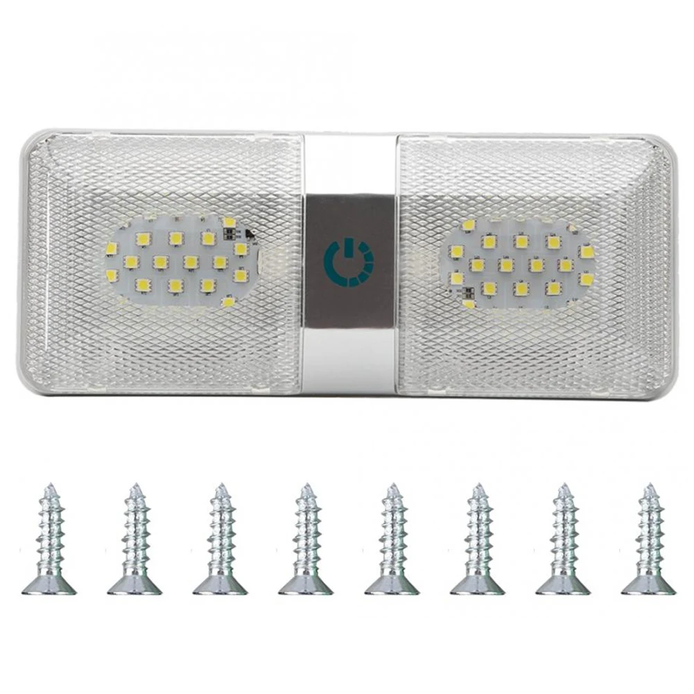 RV Boat Dome Reading Light 48 LED Waterproof Dimming Lamp Interior Lights For Motorhome Rv Camper Caravan DC11-18V 6500k | Автомобили и