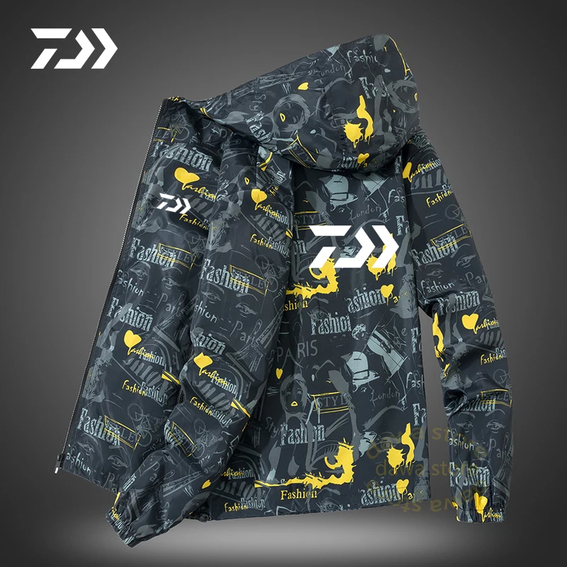 Мужская Летняя рыболовная куртка Daiwa дышащая одежда для рыбалки быстросохнущая