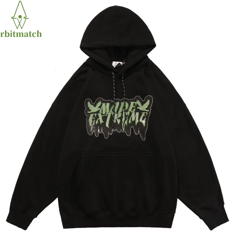 

Осенне-зимняя мужская толстовка женская толстовка хип-хоп Уличная одежда с буквенным принтом популярная хлопковая флисовая куртка оверсай...