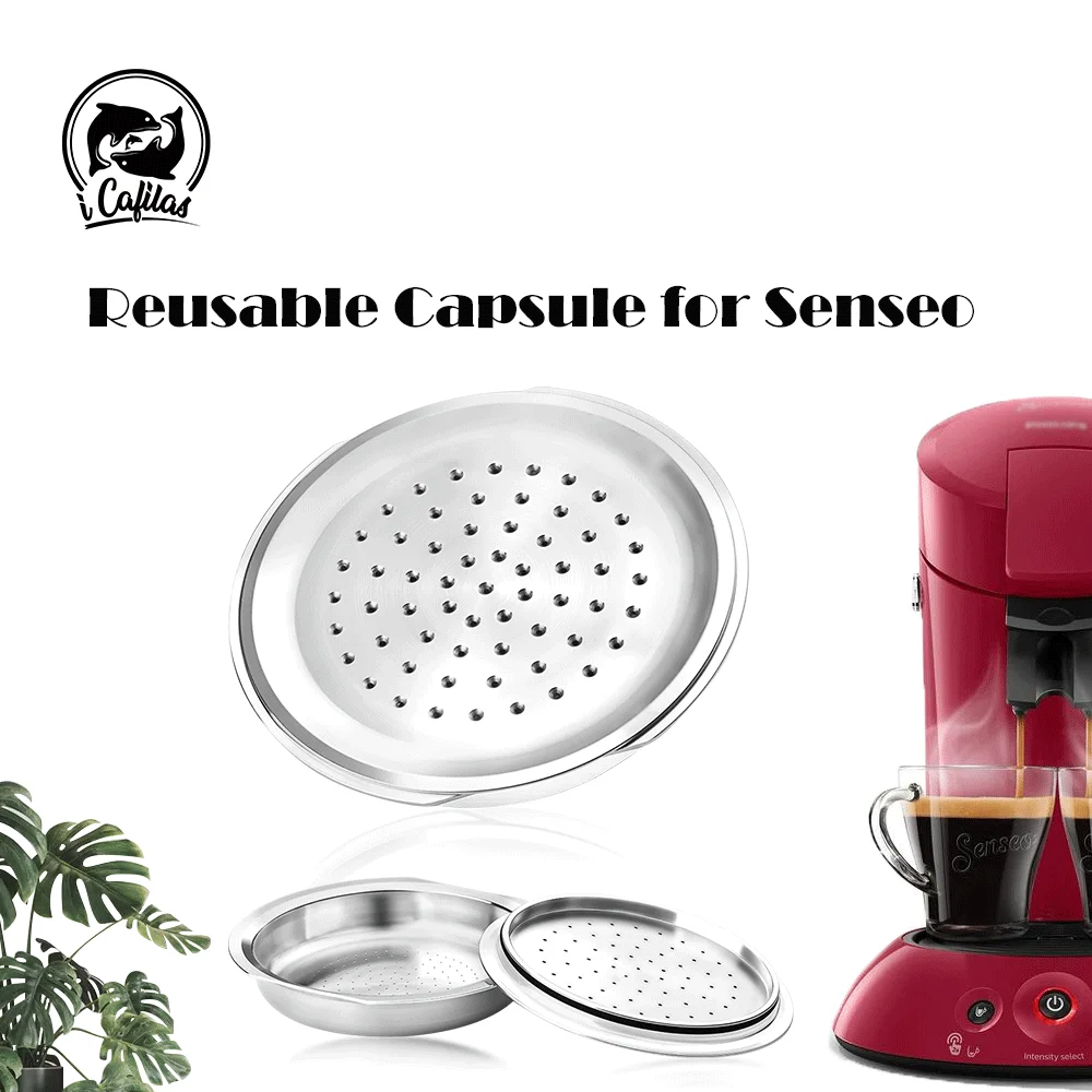 2x Refillable Coffee Capsule Pods Stainless Filters For Philips Senseo  HD7810