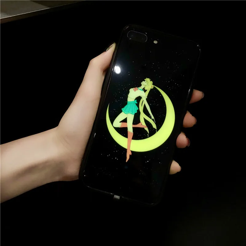 Светодиодный чехол Sailor Moon для iphone 10 X XS MAX XR 7 8 6S 6 Plus 7plus 8plus светящийся с голосовой