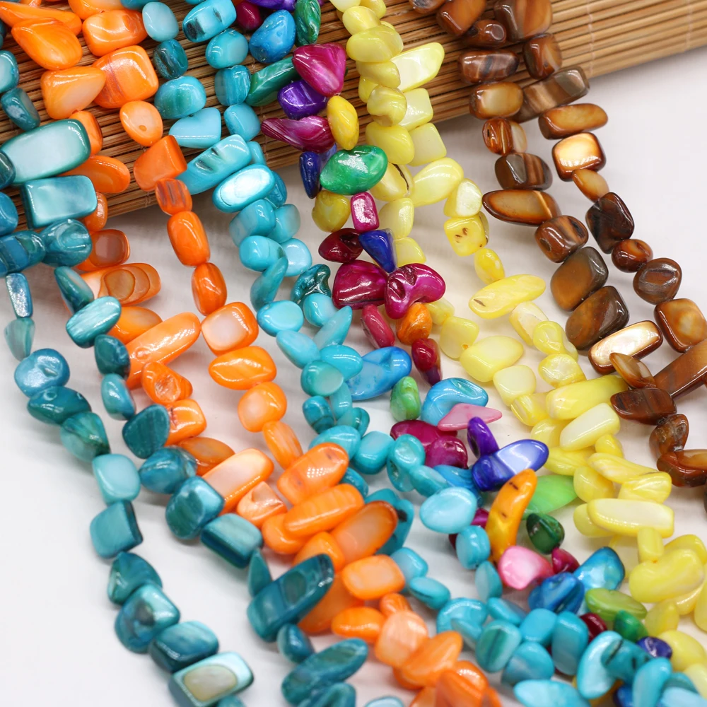 

Hot Selling Natural Shell Irregular Rectangular Beaded Handmade Crafts Making Exquisite Popular Necklace Bracelet Jewelry Gift