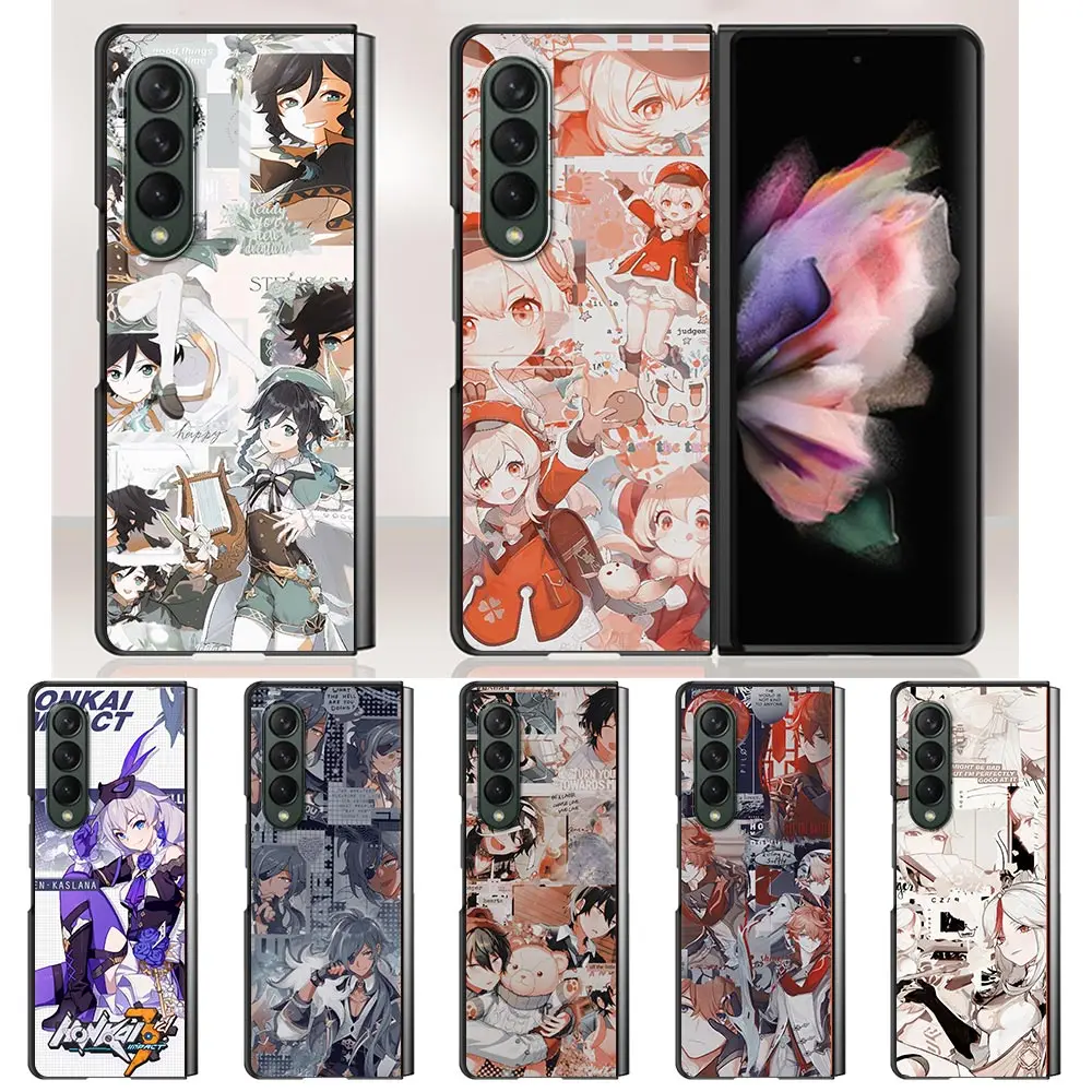 

Case For Samsung Galaxy Z Fold3 5G Hard Plastic Slim Cover Ultra-thin anti-drop For Galaxy Z Fold 3 Phone Shell Genshin Impact