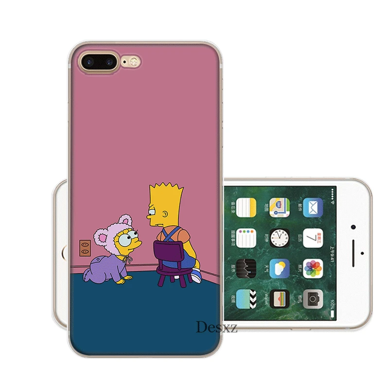 Чехол для мобильного телефона iPhone 11 Pro X XR XS Max 5 5S SE 6 6S 7 8 Plus, Жесткий Чехол для мальчиков Симпсон