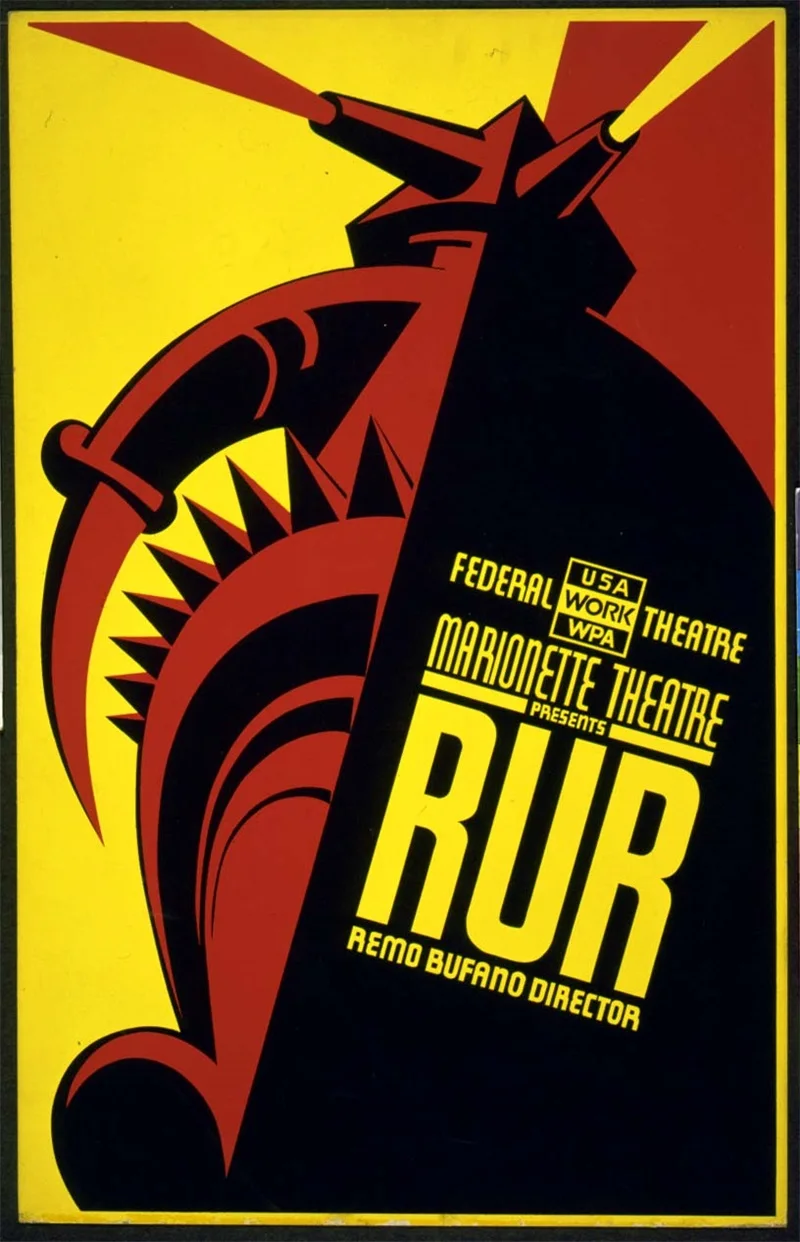 Sci fi кукольный Театр рублей фильм Винтаж плакат в стиле ретро из крафт бумаги