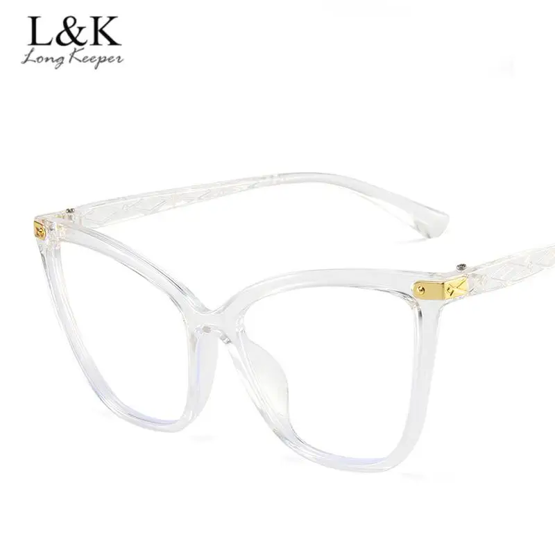 

Trendy Cat Eye Anti Blue Light Optical Glasses Frames Oversize Men Women Fashion Computer Eyeglasse Blue Light Blocking Eyewear