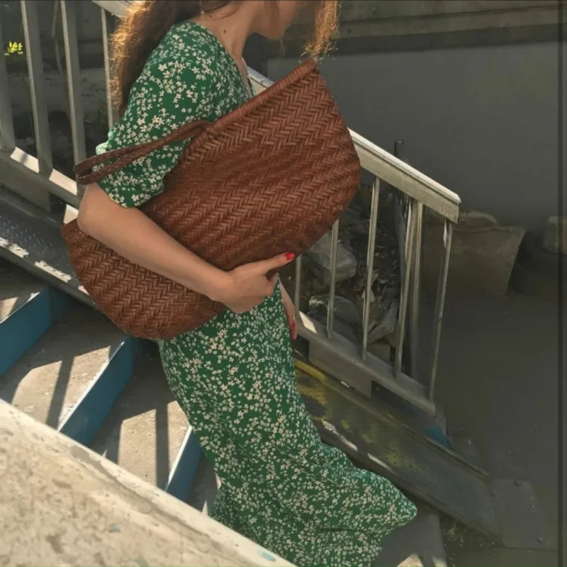 

Women Summer Green Elegant Floral Long Chiffon Dress V Neck Short Sleeve High Waist A-line Midi Sundress 2021 French Style