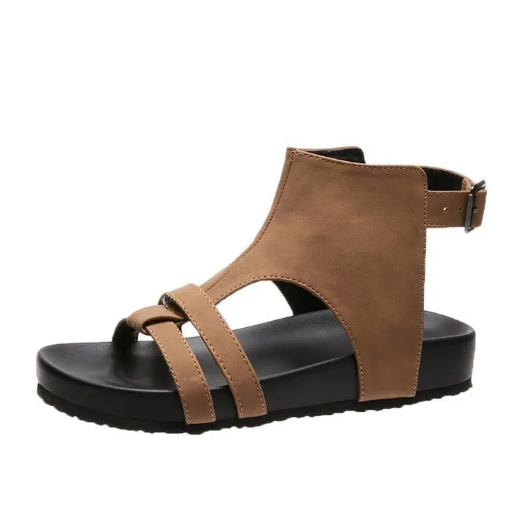

2021 Summer Women's Sandals Open Toe Ankle Strap Thick Bottom Shoes Woman Casual Fashion Sandals Female Beach shoesBig size