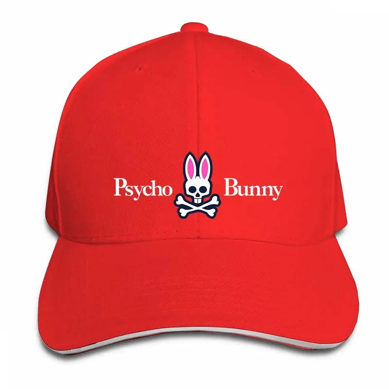 Psycho Bunny бейсбольная кепка для мужчин и женщин, Кепка-Дальнобойщик, модная Регулируемая Кепка - Цвет: 2-Red