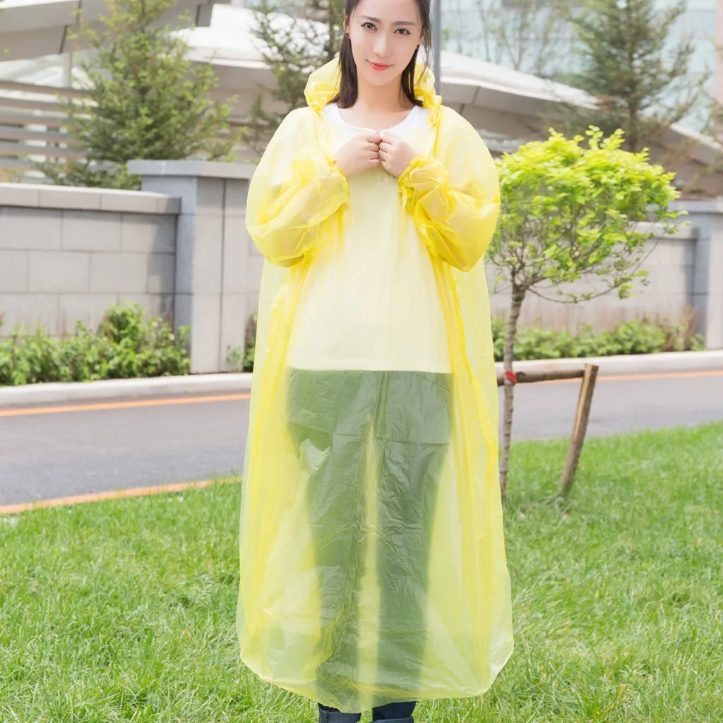 

25# Disposable Adult Emergency Waterproof Rain Coat Hiking Camping Hood Waterproof Rain Coat Adult Clear Transparent Rain Coat