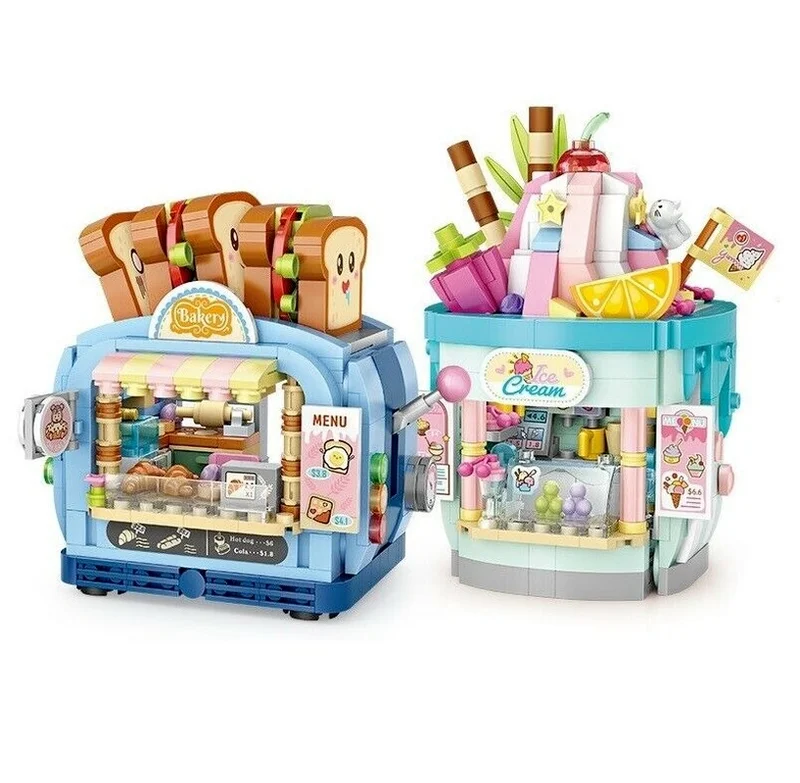 

LOZ MINI Blocks Kids Building Toys Grils building blocks Puzzle Bakery ice-cream shop 1745 1746 no box