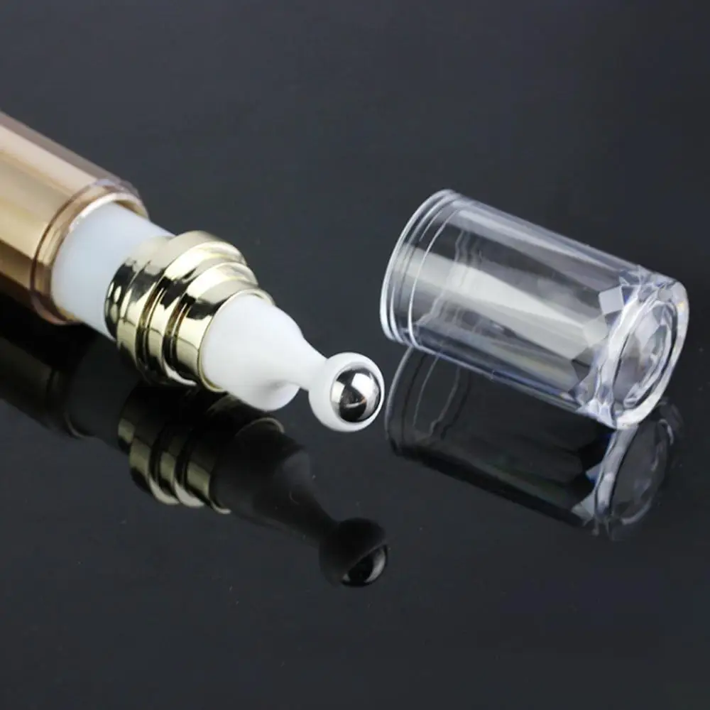 Пустая акриловая многоразовая бутылка для крема глаз 20 мл со стальным шариком