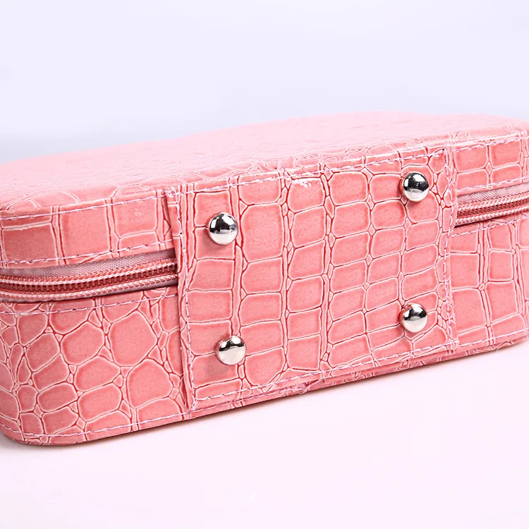 

Fashion Women Cosmetic Bags Comastic Case Travel Handbag PU Leather Solid Color Organizer Makeup Bag Wash Bags Storage Case