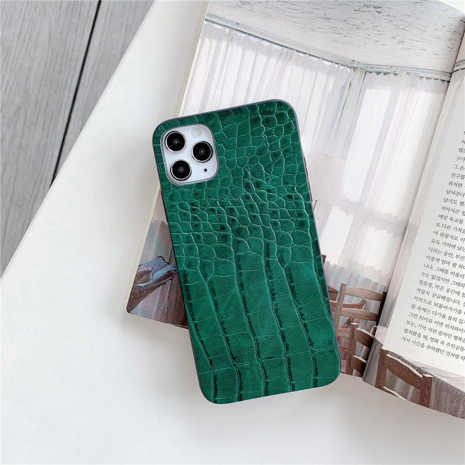 Retro Vintage Họa Tiết Cá Sấu Họa Tiết Da PU Ốp Lưng Điện Thoại Xiaomi Cc9 9 T 10X A3 Redmi Note 7A 8 9C 10 Pro Ốp Lưng xiaomi leather case design