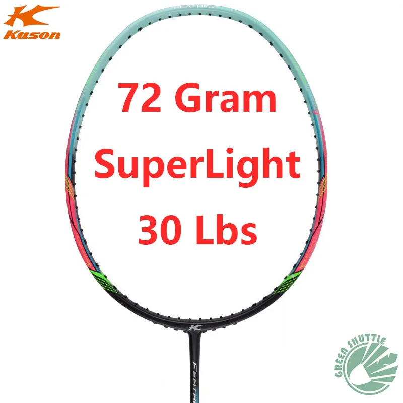 Только 72 г gason 2020 New SuperLight ракетка для бадминтона графитовая цветное перо K600 с