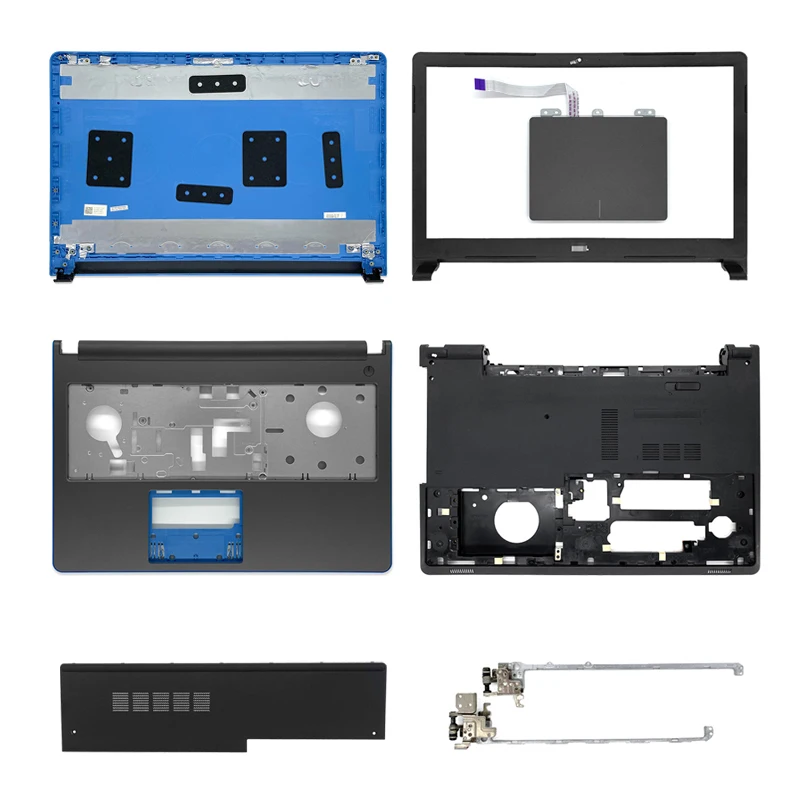

Новая задняя крышка ЖК-дисплея/Передняя панель/петли/Упор для рук/Нижняя крышка/дверная Крышка для Dell Inspiron 15 5000 5555 5558 Non Touch Blue