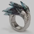 Креативные кольца с синим цирконием для женщин, серебристые ювелирные изделия, винтажные кольца на палец для женщин, модное обручальное кольцо, женские кольца