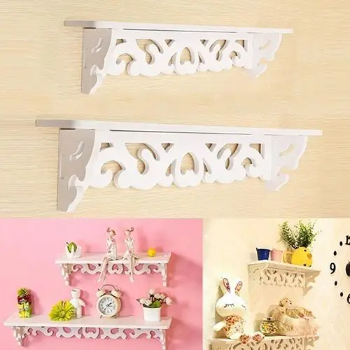 Wooden Carved Hollow Wood Wall Hanging Rack Shelf Shelve Holder Storage Home Decor Holders Racks Organizer | Дом и сад