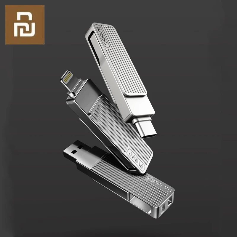 USB 3 1 U диск OTG металлический флэш накопитель карта памяти с MFi Lightning/Type C разъемом