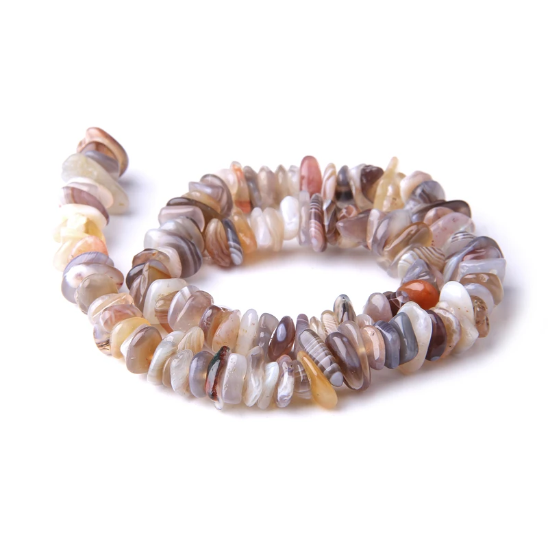 botswana agate 15," натуральные дымчатые кварцовые бусины с драгоценными камнями, крошки, крошечные нестандартные ломтики Самородок, свободные бусины для рукоделия, изготовления ювелирных изделий, женских браслетов - Цвет: botswana agate