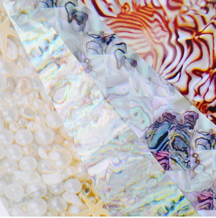 16 стилей/набор 4*20 см градиентный мраморный дизайн фольга для ногтей оболочка