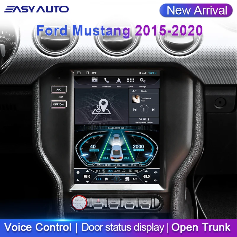 Автомагнитола на Android для Ford Mustang сенсорный экран мультимедийный плеер в стиле