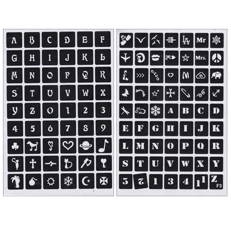 Татуировки трафареты для аэрографии Шаблоны хны татуировки тела дизайнерские