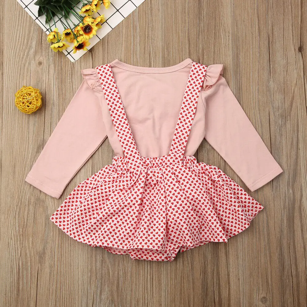 Комплекты летней одежды для маленьких девочек боди с рюшами и складным декором +