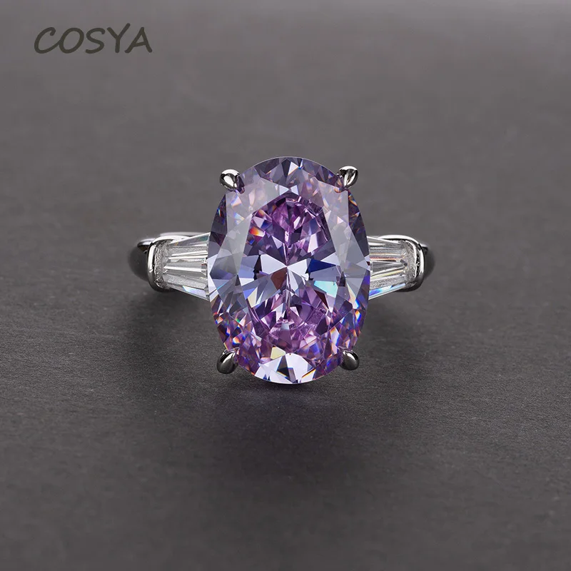 

Женское кольцо COSYA, из серебра 925 пробы, 14 х10 мм, в форме яйца, с высокоуглеродистым бриллиантом, для юбилея, коктейвечерние, ювелирные украшен...