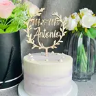 Персонализированный Топпер для свадебного торта с рустикальный венок, персонализированный Топпер для свадебного торта с фамилией, рустикальный венок Топпер для торта