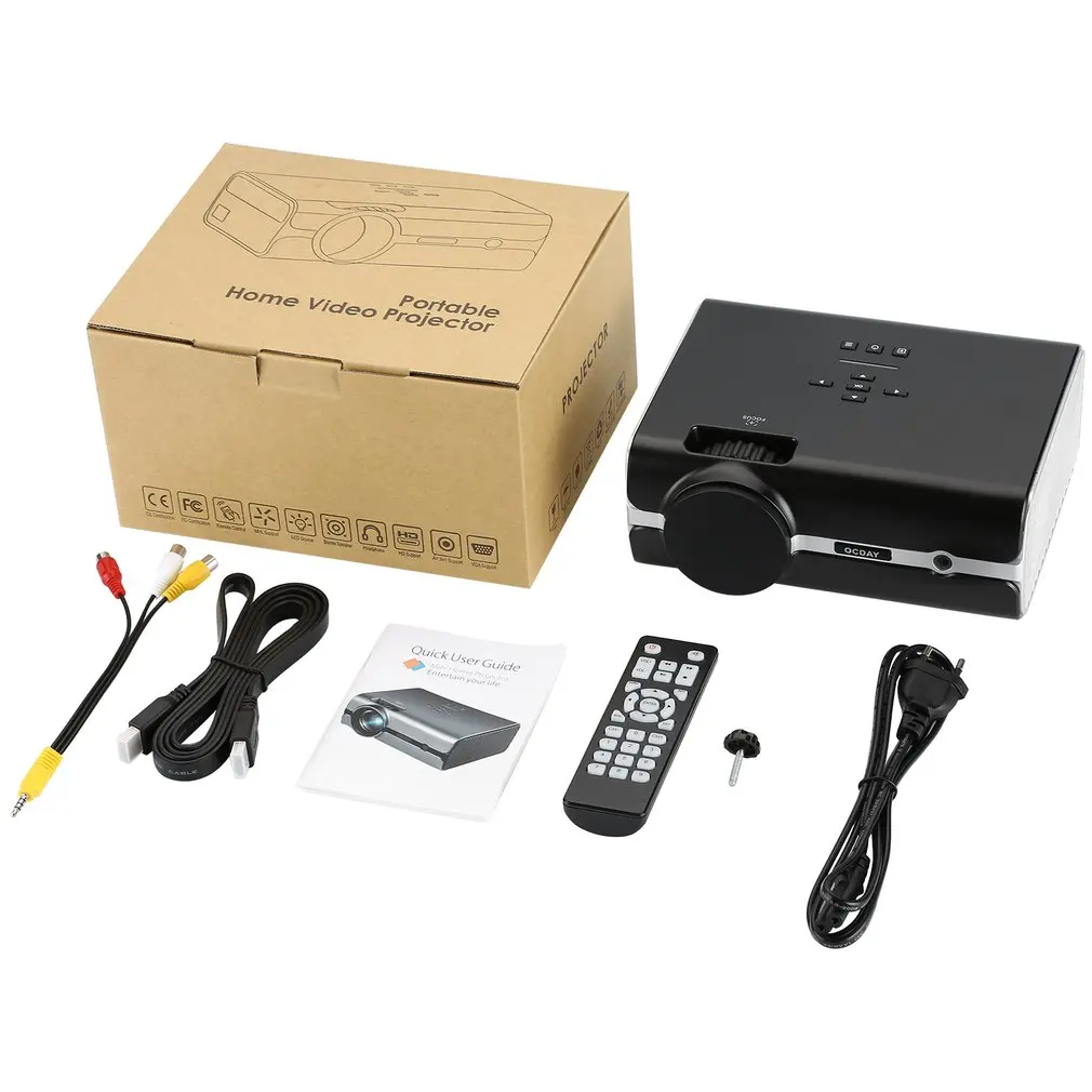 BL 45 4 дюймовый ЖК дисплей проектор 1080P Экран USB Портативный Мини для домашнего