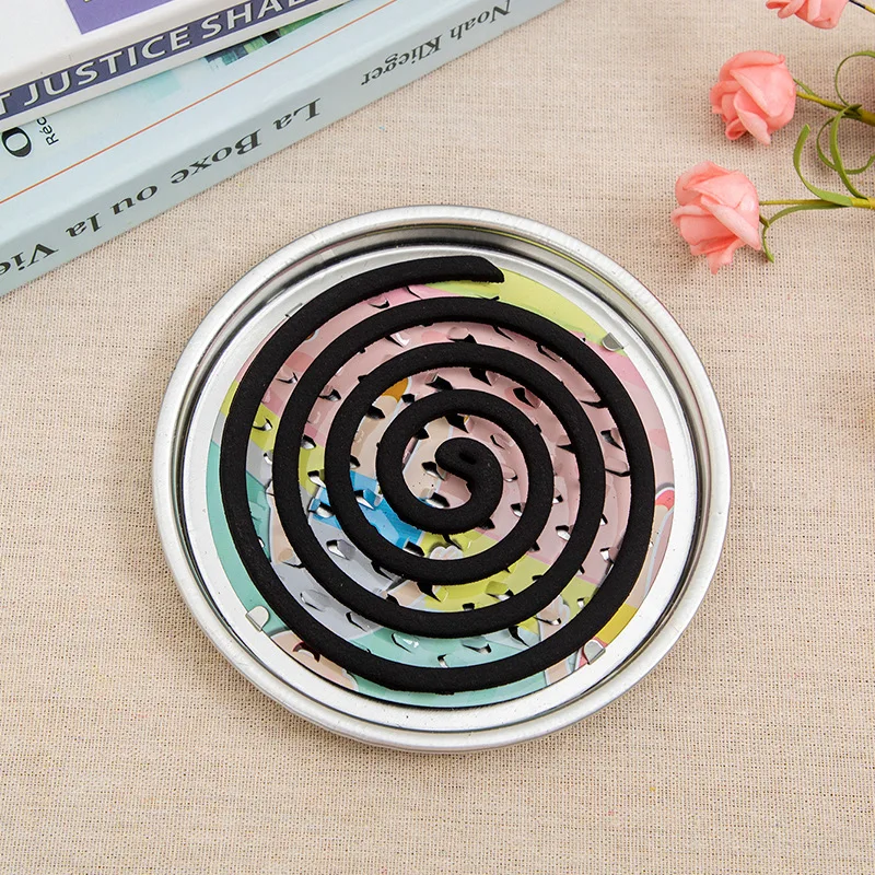 Sale Fire Prevention Mosquito Incense Holder with Cover Coil Portable Spike Tooth Tray Smudge Bo |