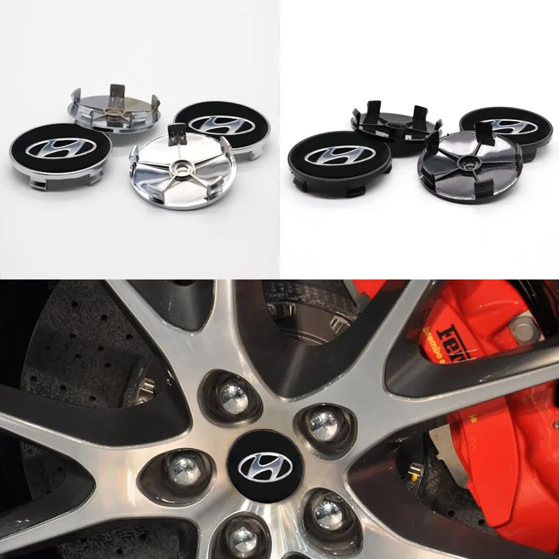 

Car wheel cover, wheel center cover, 4pcs 60mm, used for HYUNDAI-customized car modification parts, exquisite modification