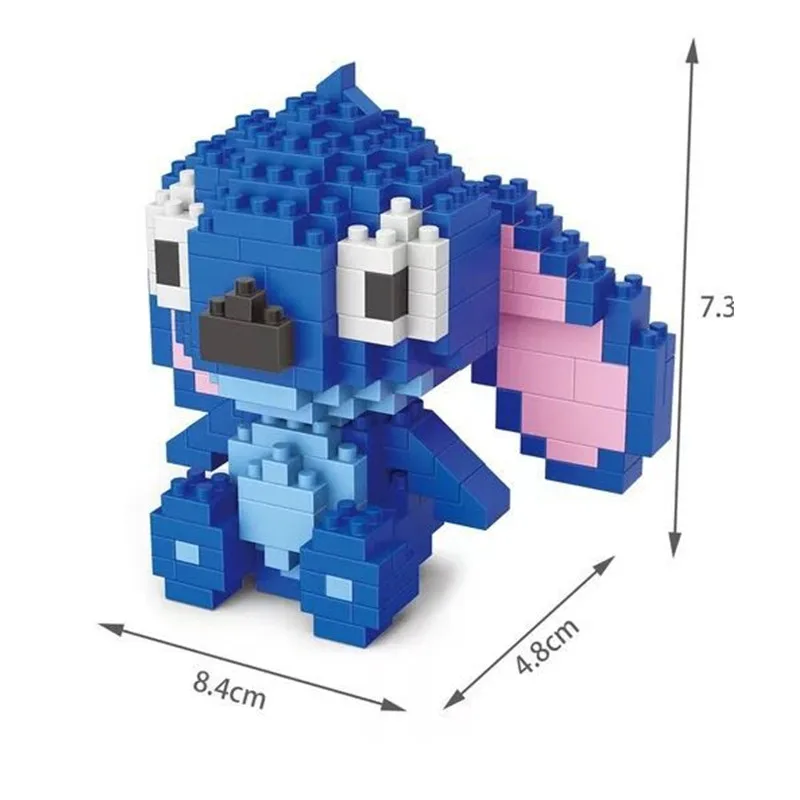 Disney строительные блоки из мультфильмов аниме принт с героями Kawaii микро мини