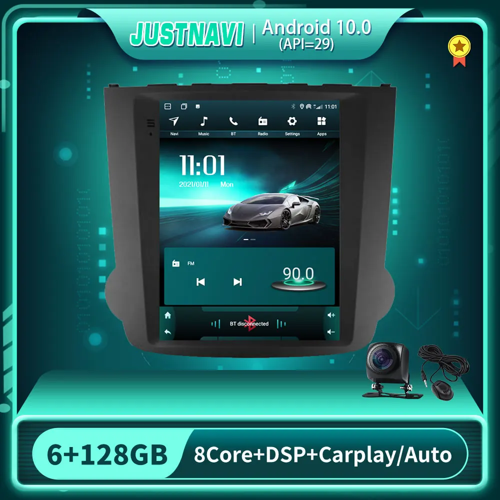 

JUSTNAVI Car Radio For Honda CRV CR-V 2006-2012 Tesla Style Autoradio Multimedia Video Player Stereo Carplay Android 10.0 9.7''